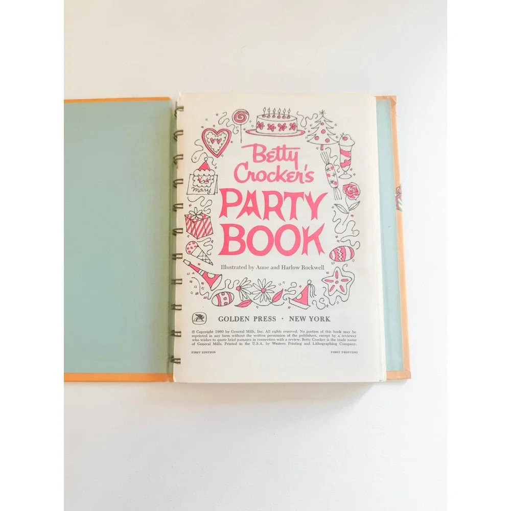 Vintage Betty Crocker's Party Book – 1960 First Edition, First Printing